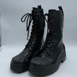 Givana Lace up combat boots with inside zipper